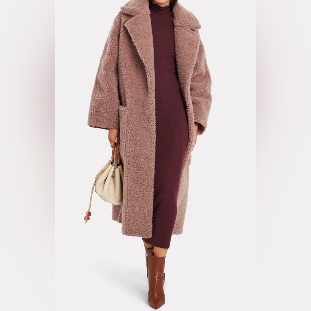 Nanushka Plush Rose Teddy Jacket